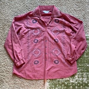 Blair Pink Western Long Sleeve